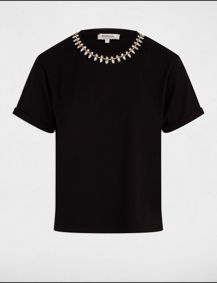 T-shirt manches courtes bijoux