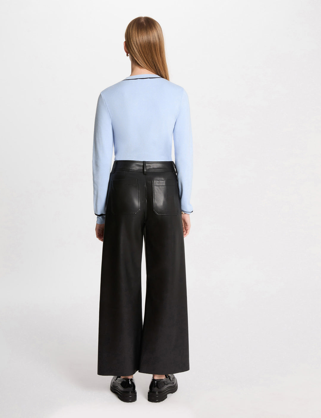 Pull col rond manches longues