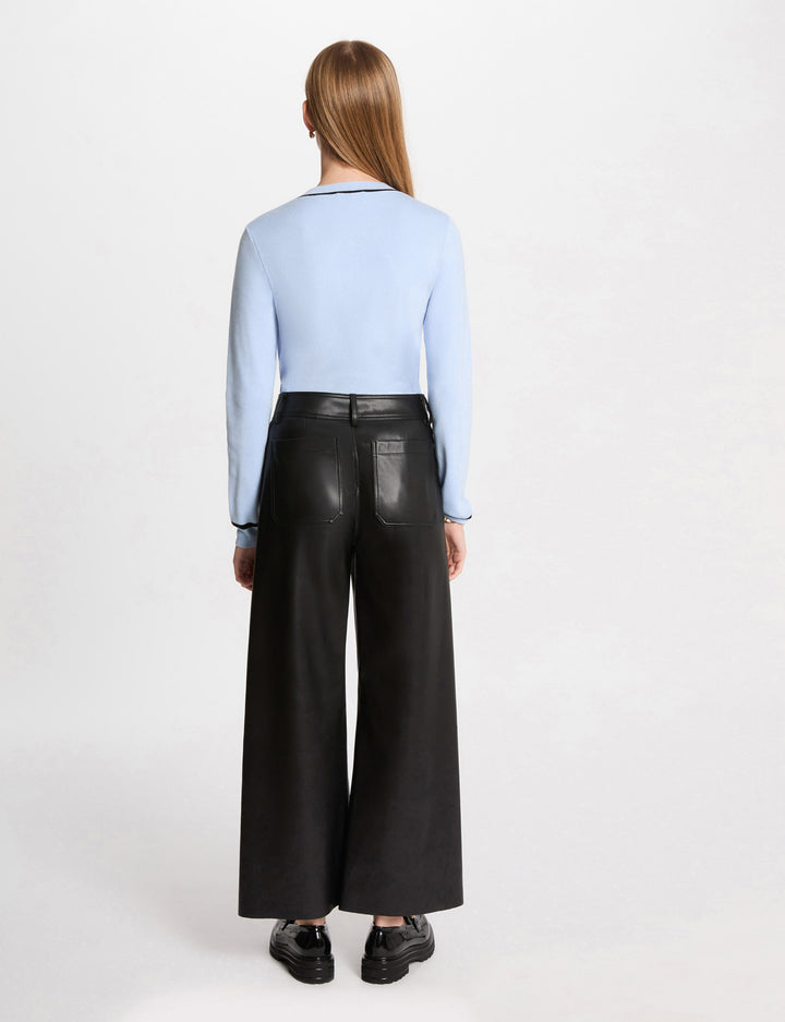 Pull col rond manches longues