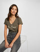 T-shirt inscription et sequins