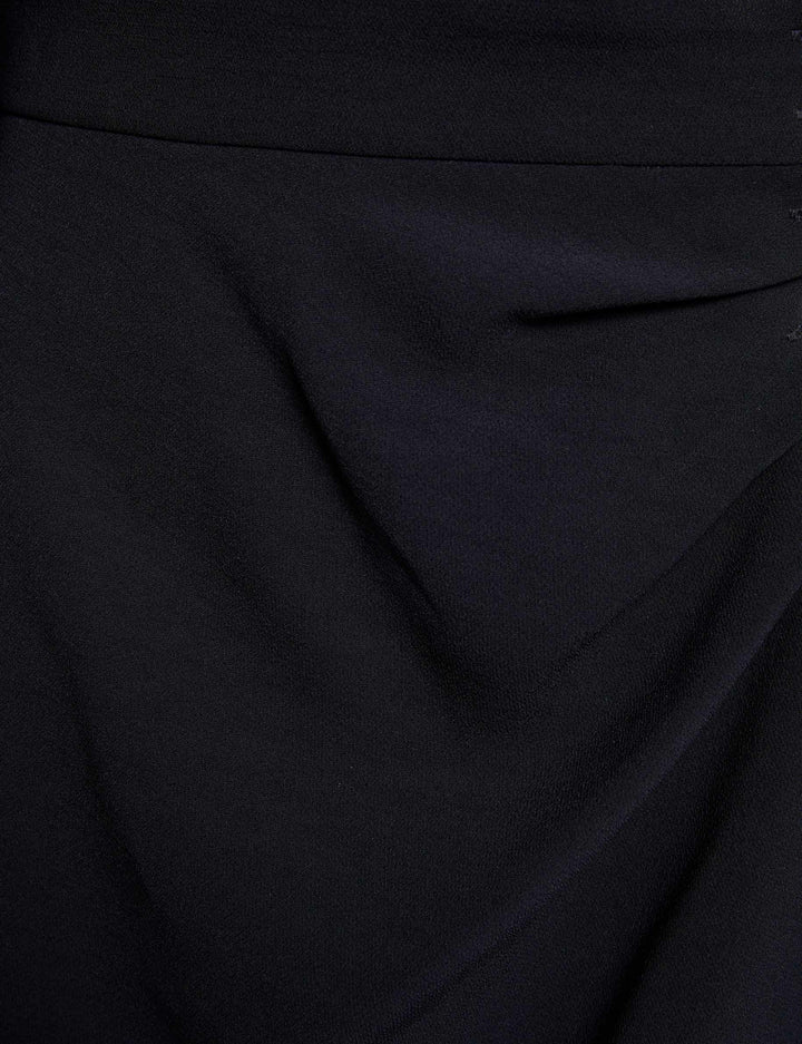 Robe portefeuille drapée manches 3/4