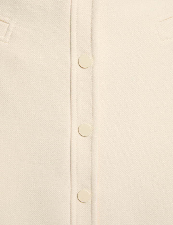 Robe courte trapèze boutonnée