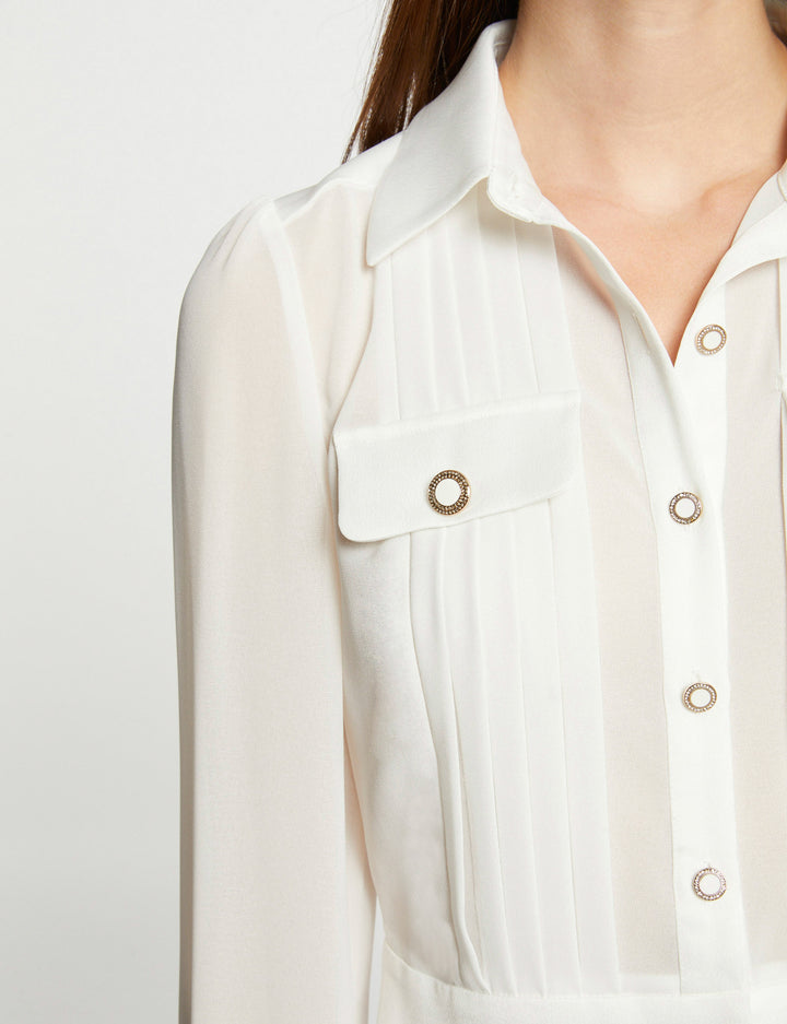 Chemise manches longues avec plis