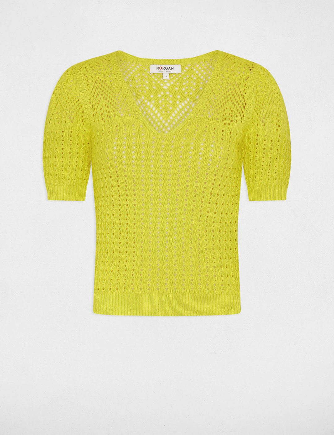 Pull manches courtes ajouré