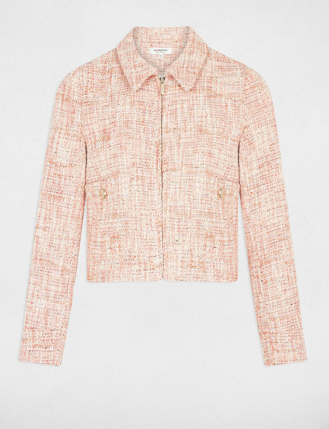 Veste droite zippée