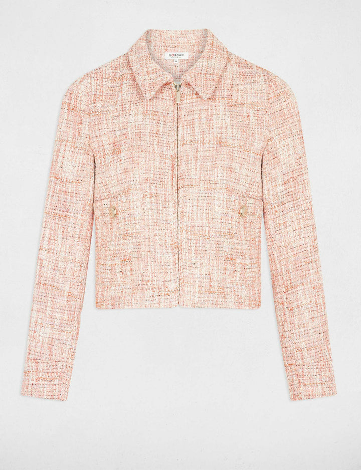 Veste droite zippée