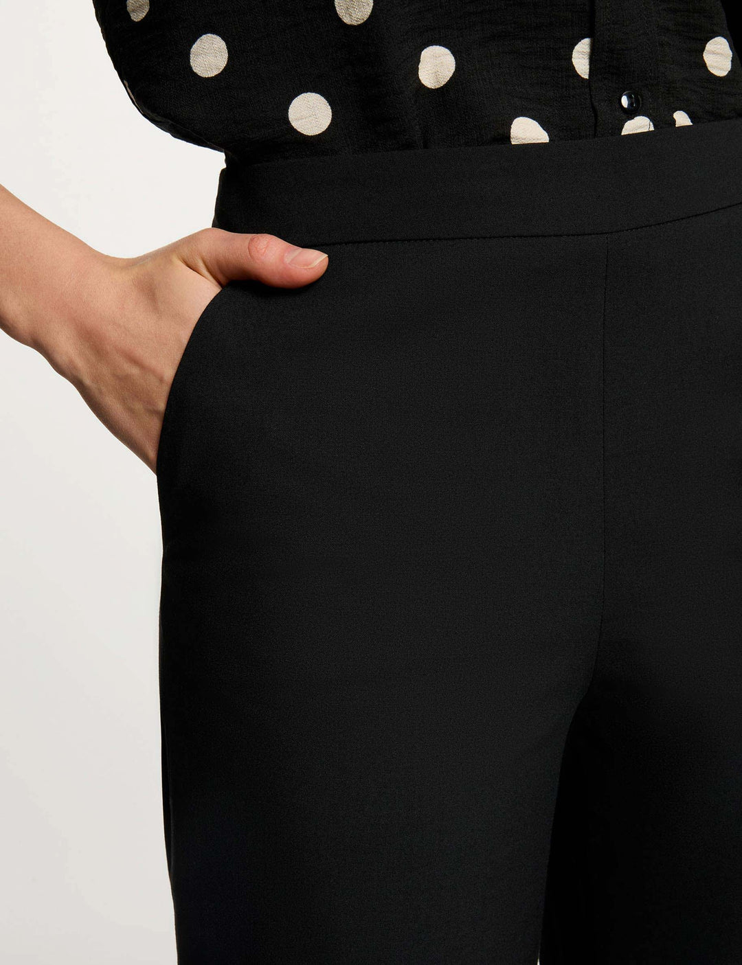 Pantacourt large taille haute
