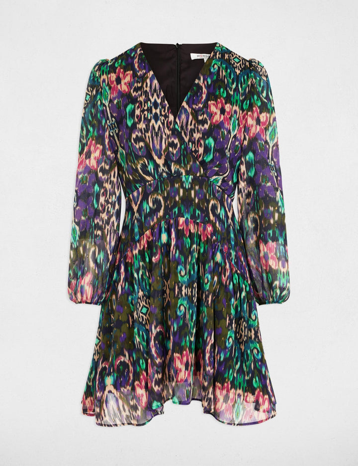 Robe courte évasée imprimée