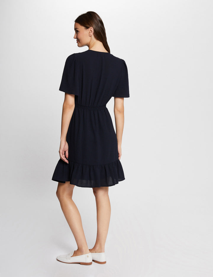 Robe courte fluide volants