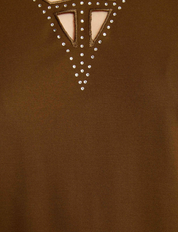 T-shirt manches courtes strass