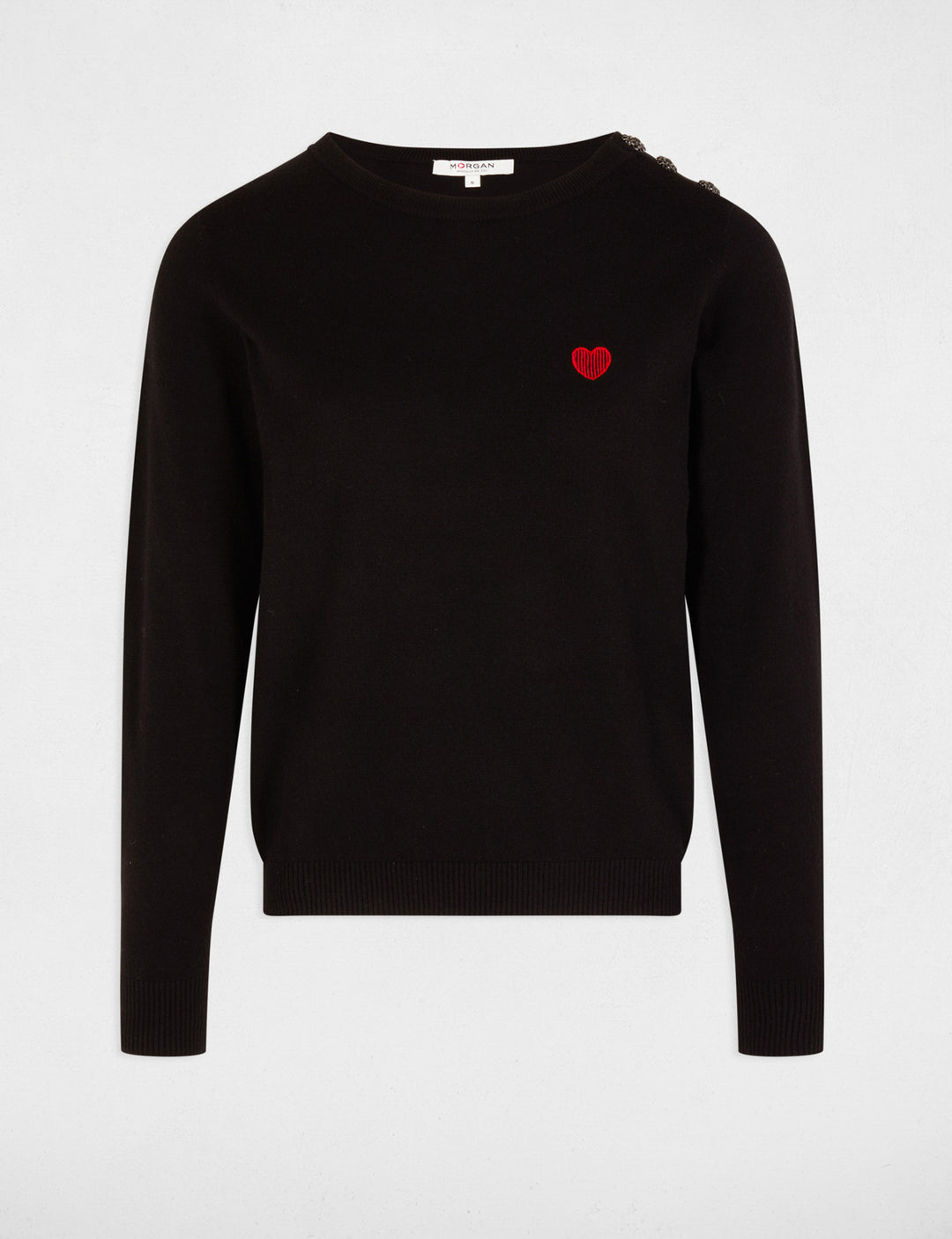 Pull col rond et boutons