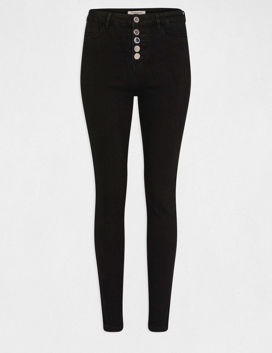 Jeans skinny taille standard boutonné