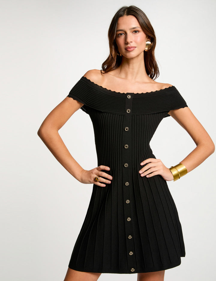 Robe tricot courte trapèze