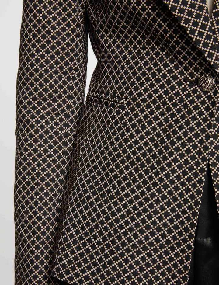 Veste city cintrée imprimé géométrique