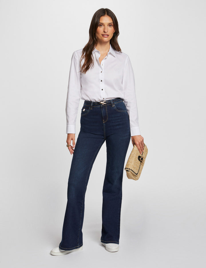 Jeans flare taille haute