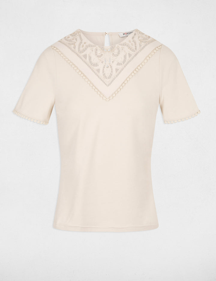 T-shirt manches courtes brodé