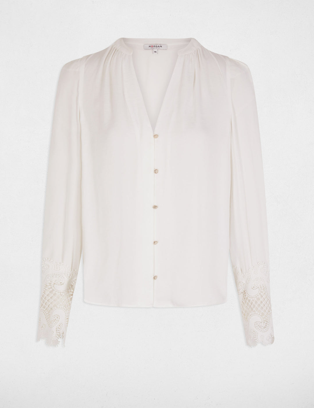 Chemise manches longues satin