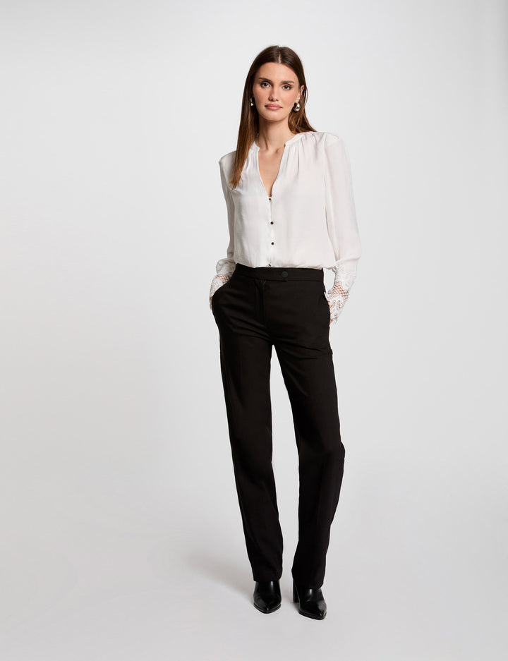Chemise manches longues satin