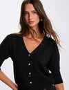 Gilet col en V manches longues