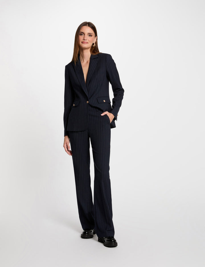 Pantalon flare à  rayures