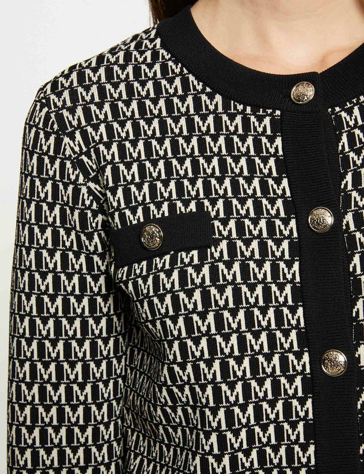 Gilet manches longues imprimé monogramme