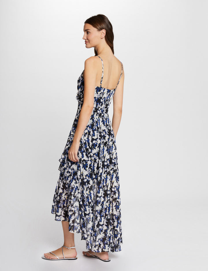 Robe longue à  volants imprimée