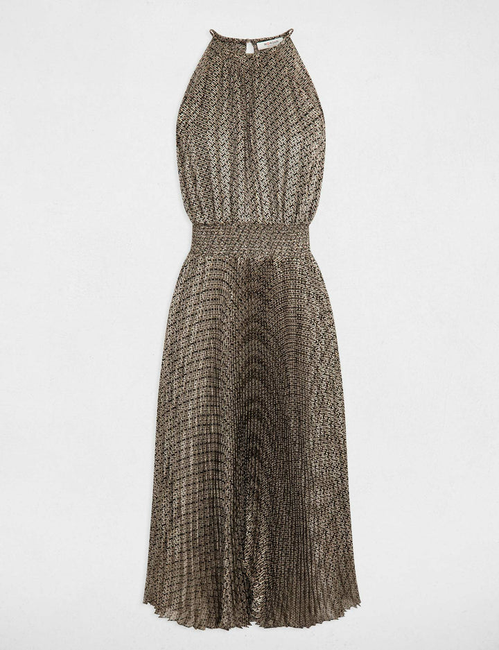 Robe longue cintrée imprimée