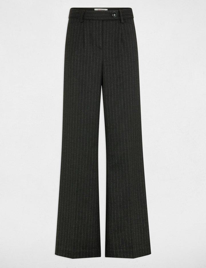 Pantalon large rayé