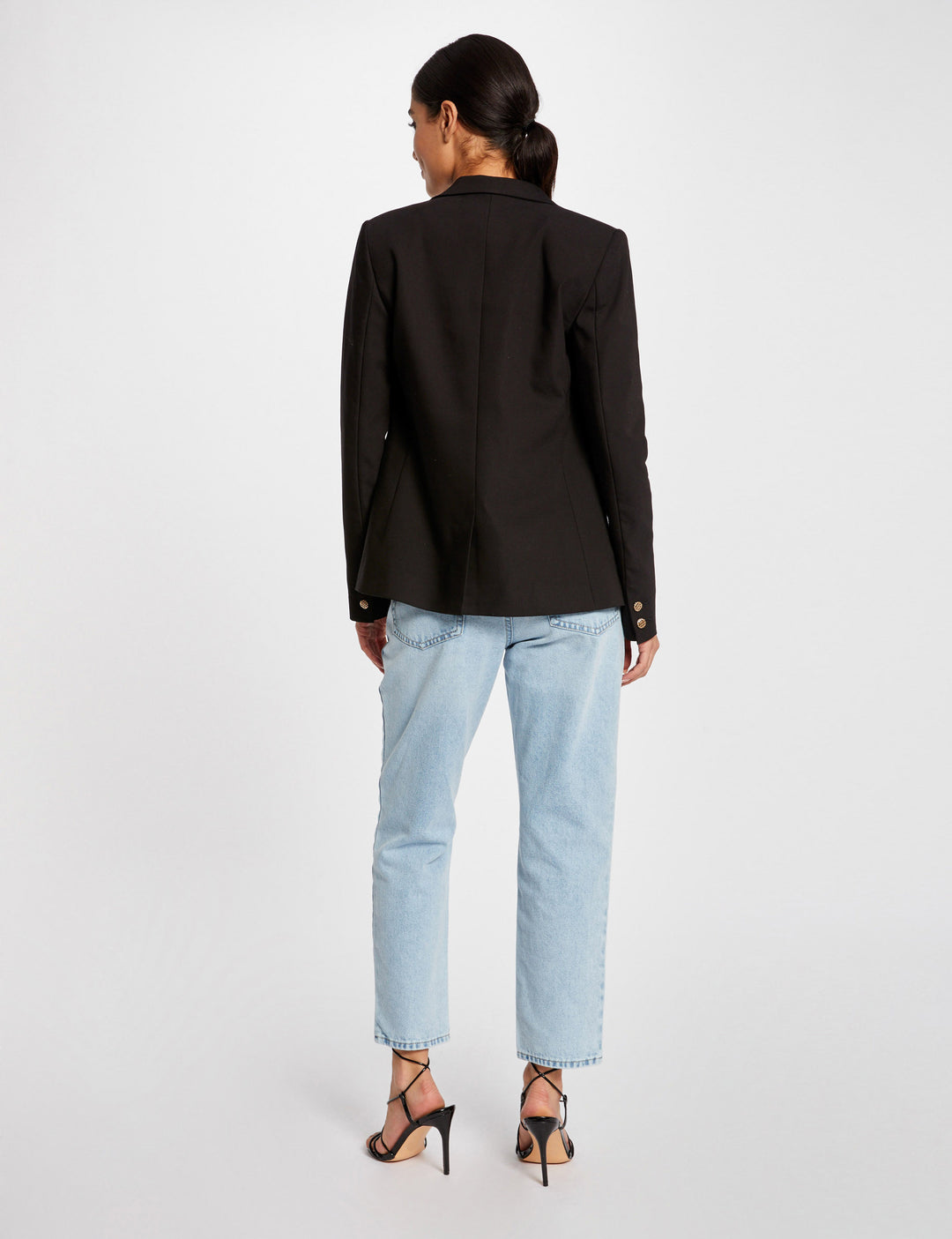 Veste tailleur droite boutonnée
