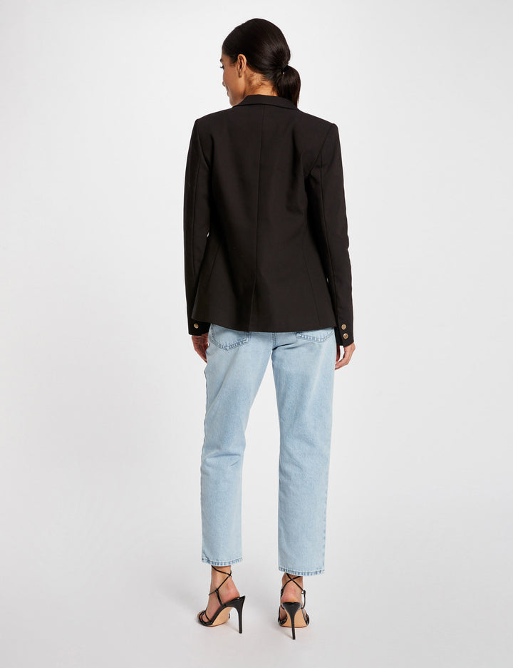 Veste tailleur droite boutonnée