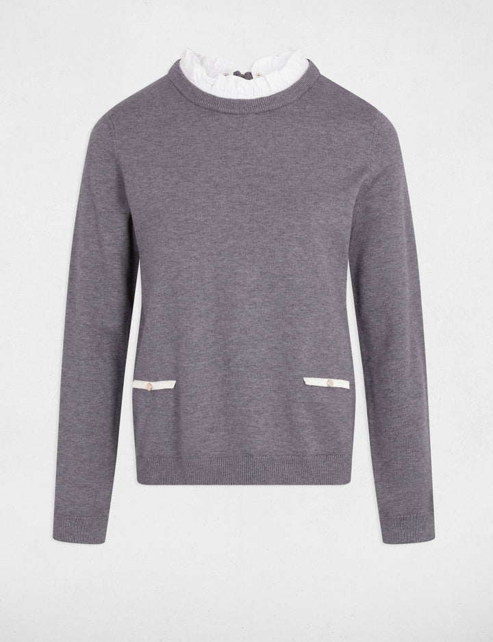 Pull col chemise