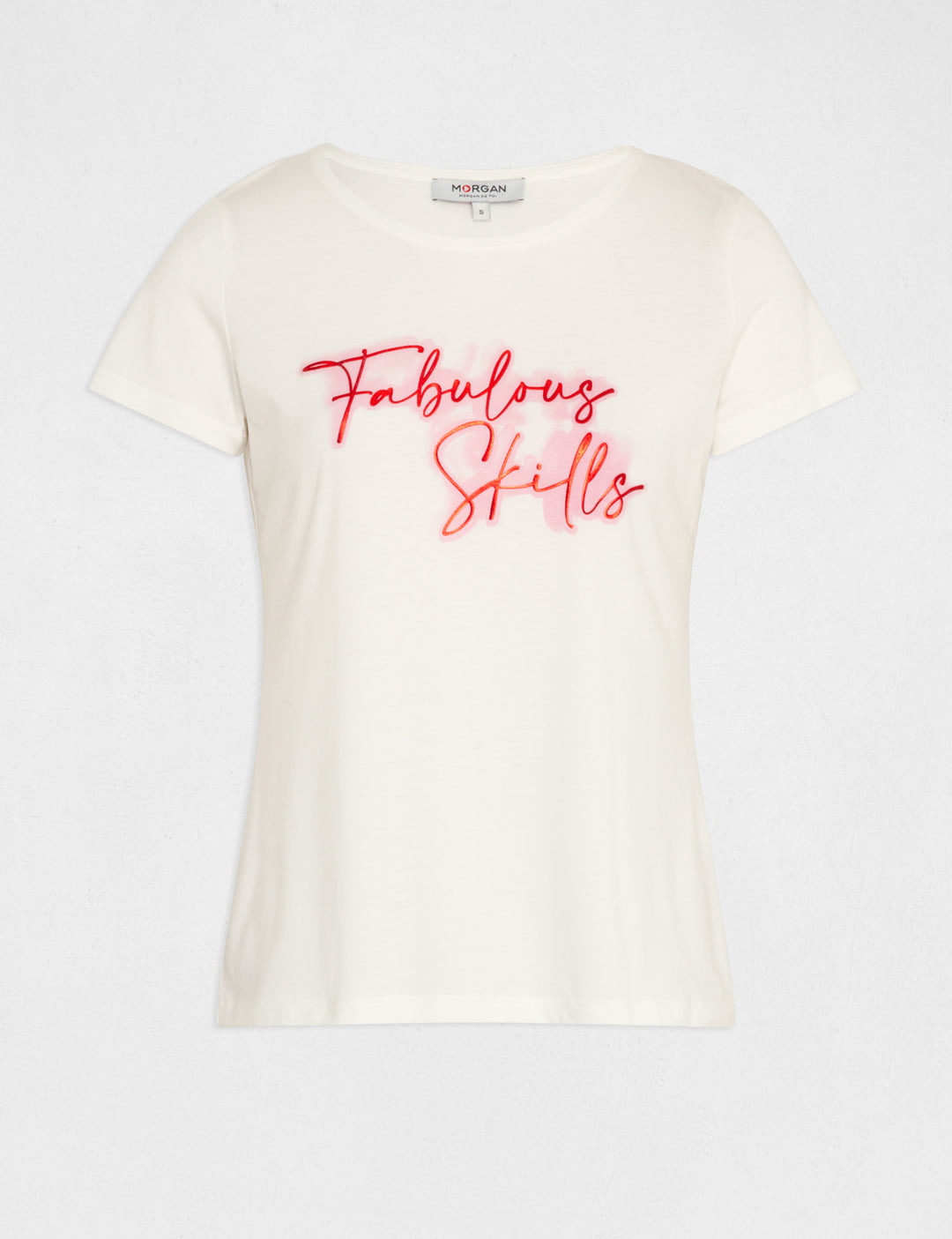 T-shirt manches courtes à  inscription