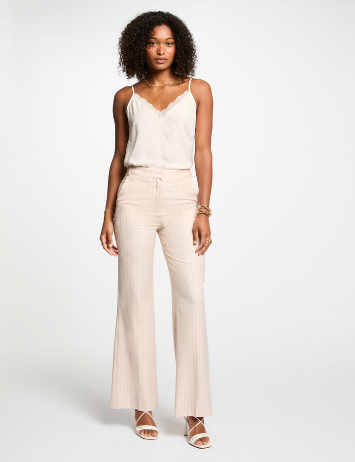 Pantalon large rayé