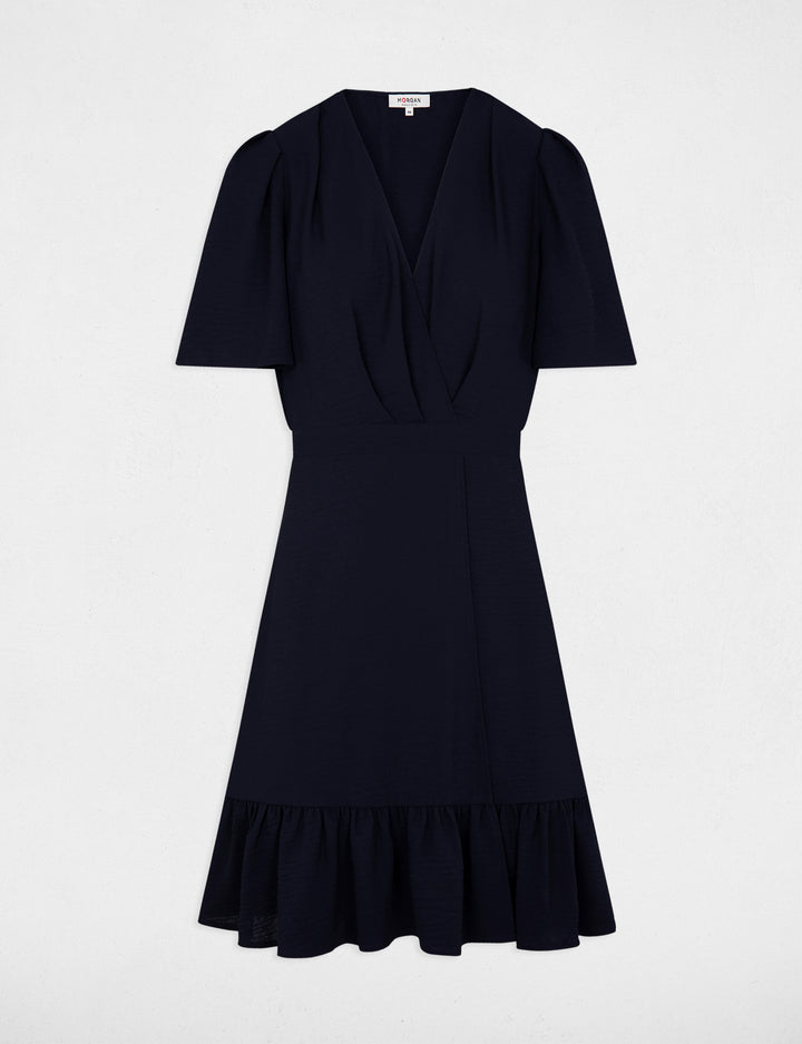 Robe courte fluide volants