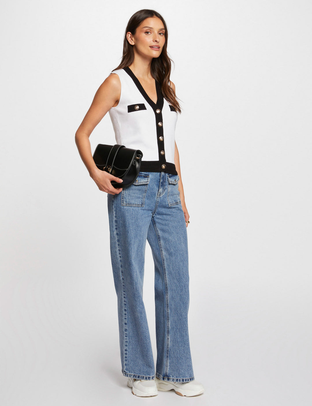 Gilet sans manches col en V