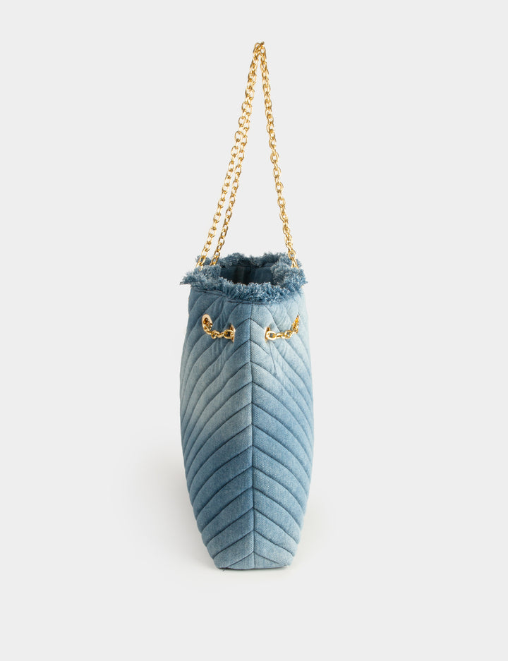 Sac en jean matelassé