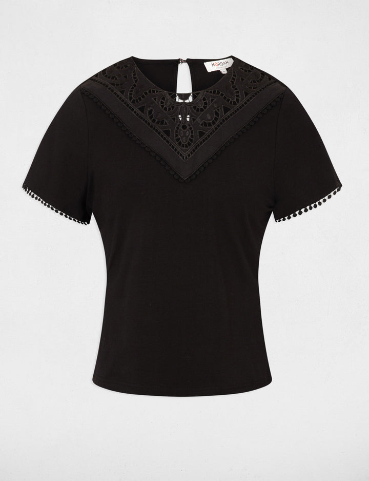 T-shirt manches courtes brodé