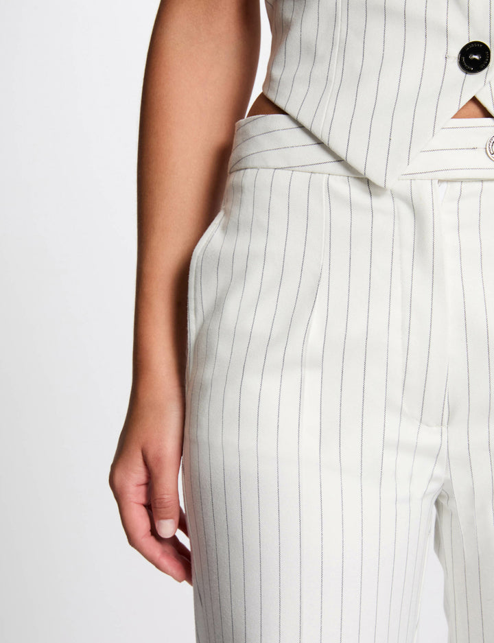 Pantalon droit à  rayures