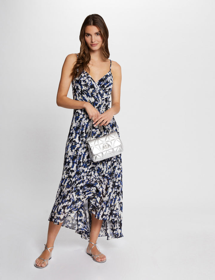 Robe longue à  volants imprimée