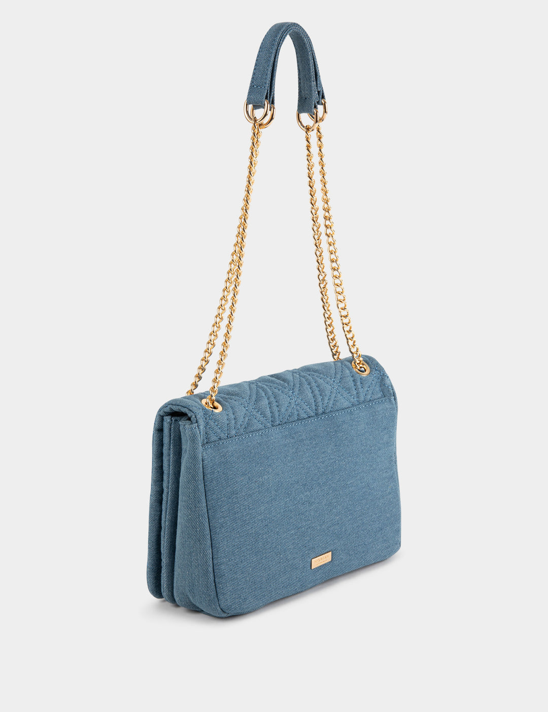 Sac pochette matelassé en jean