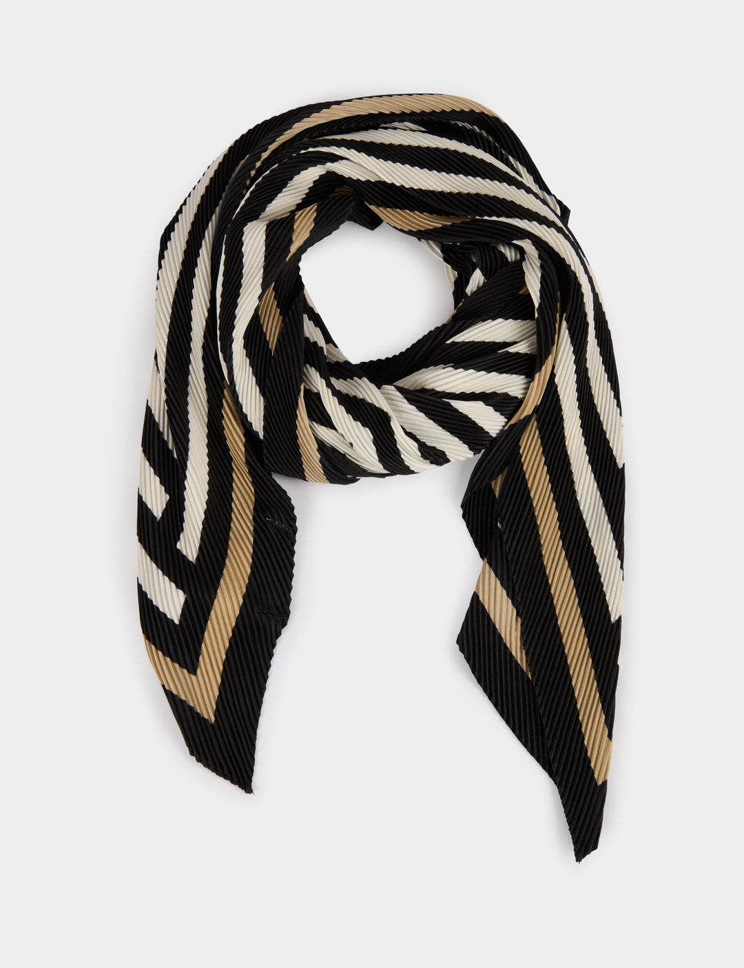 Foulard plissé imprimé