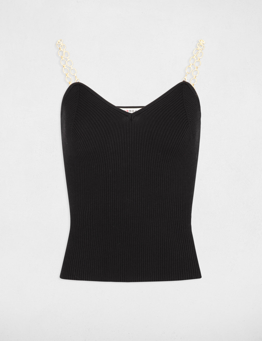 Top tricot bretelles chaînes