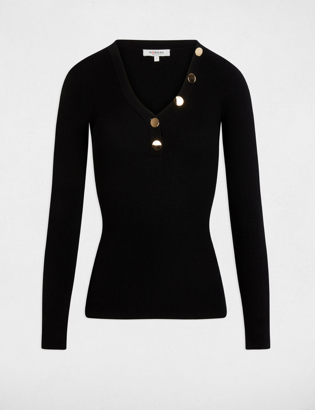 Pull manches longues boutons