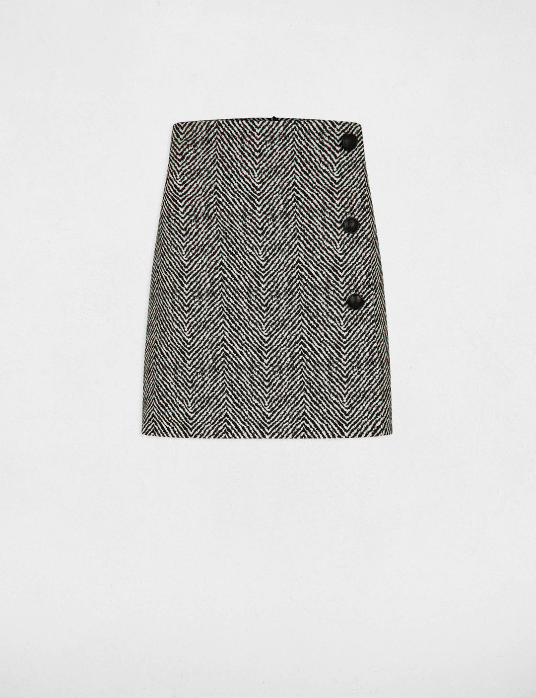 Jupe courte imprimé chevron
