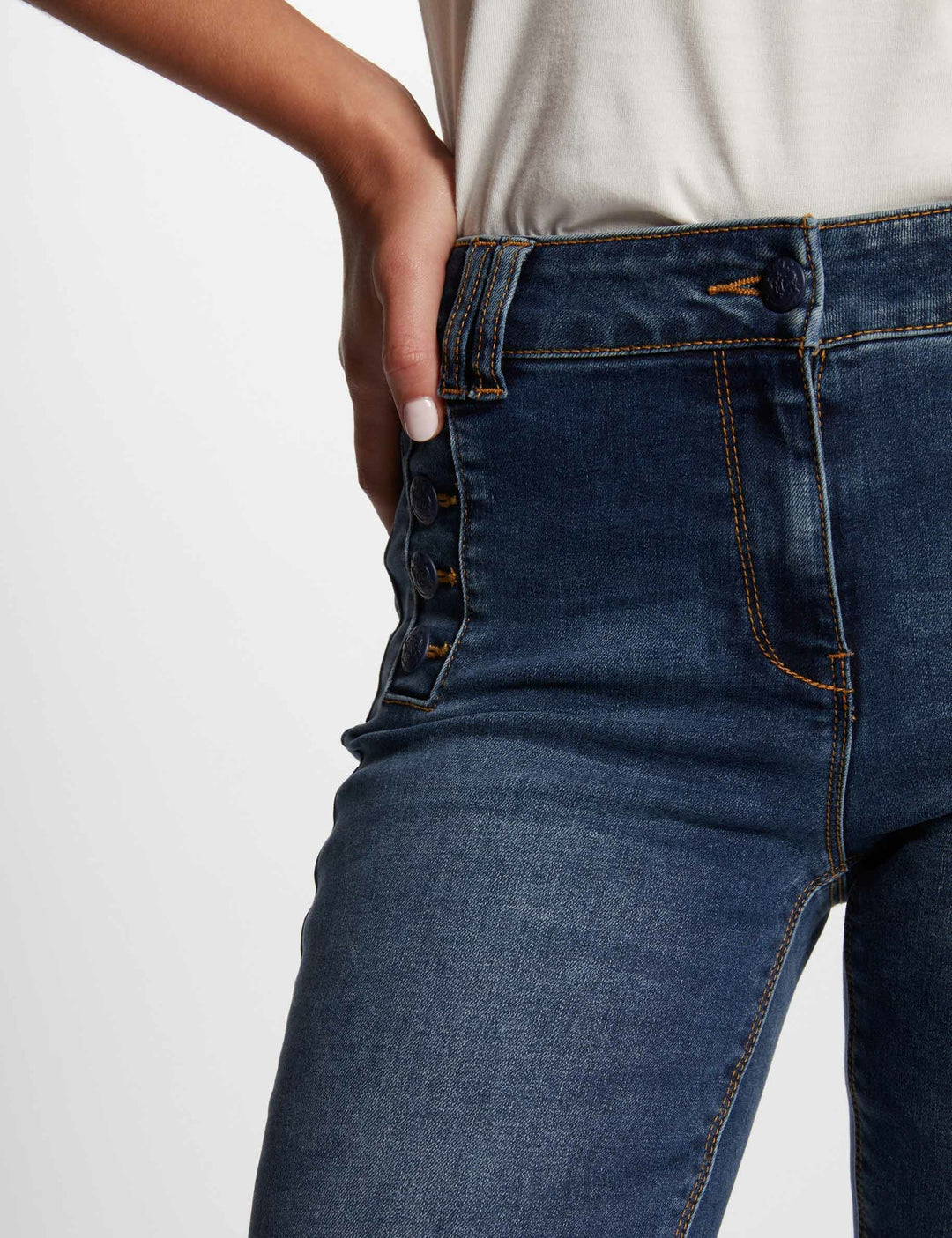 Jeans flare à  pont