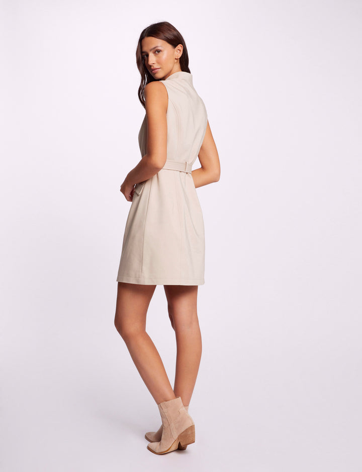 Robe courte ajustée zippée