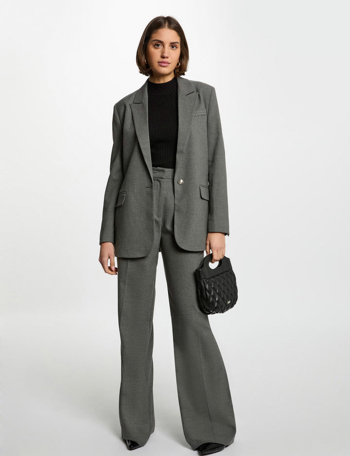 Veste longue détails cloutés