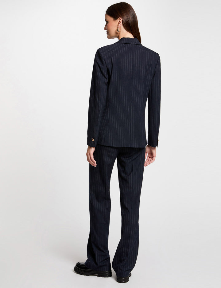 Pantalon flare à  rayures
