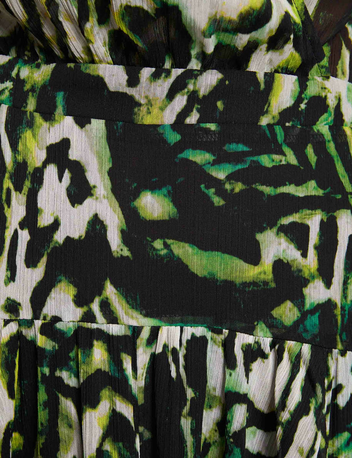 Robe longue fluide imprimée