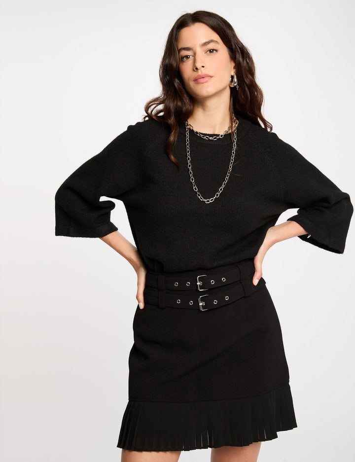 Jupe courte plissée